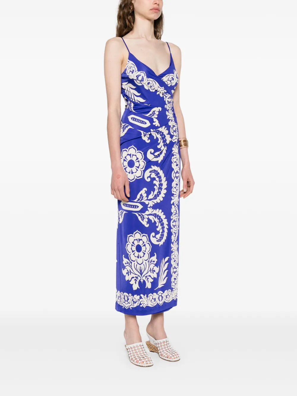 ETRO Midi-rok met paisley-print Blauw
