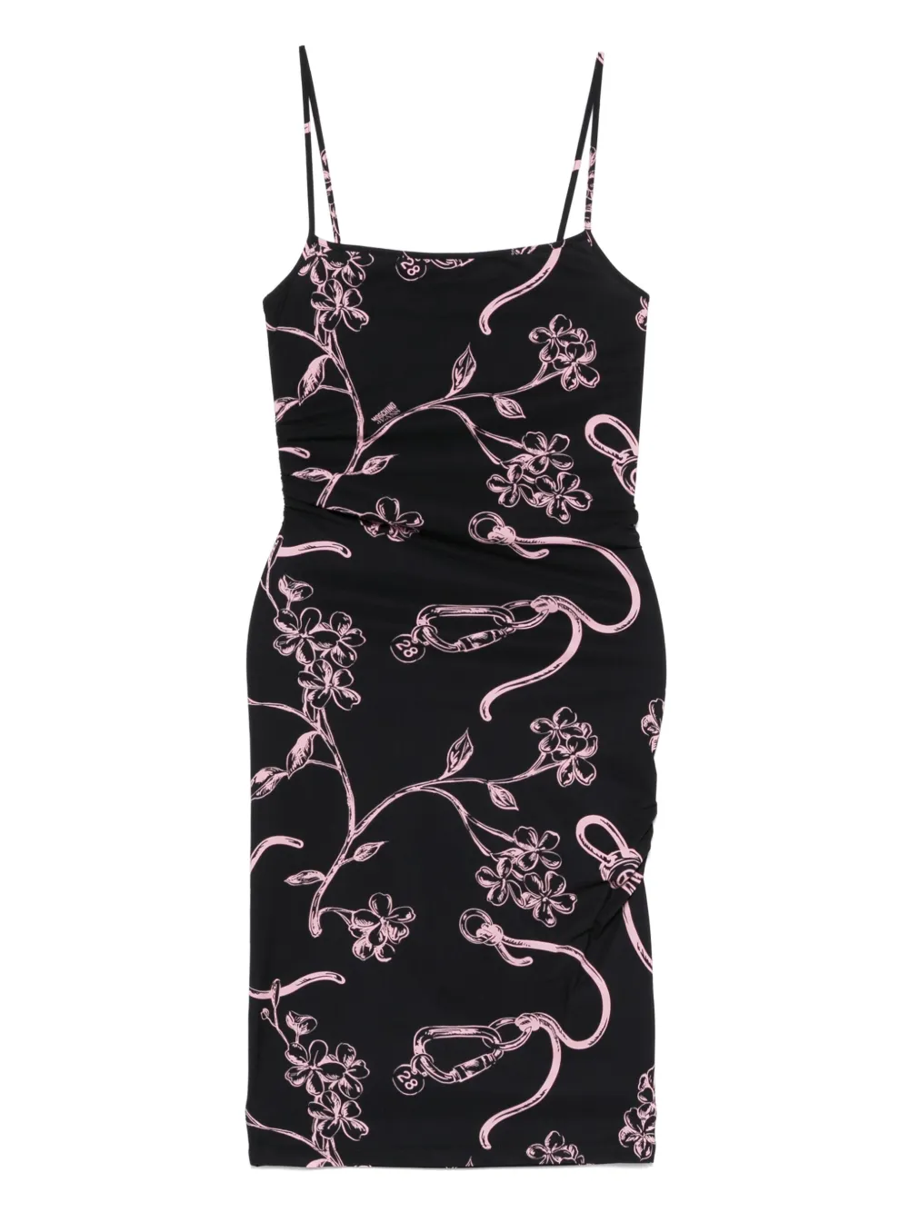 floral-print mini dress