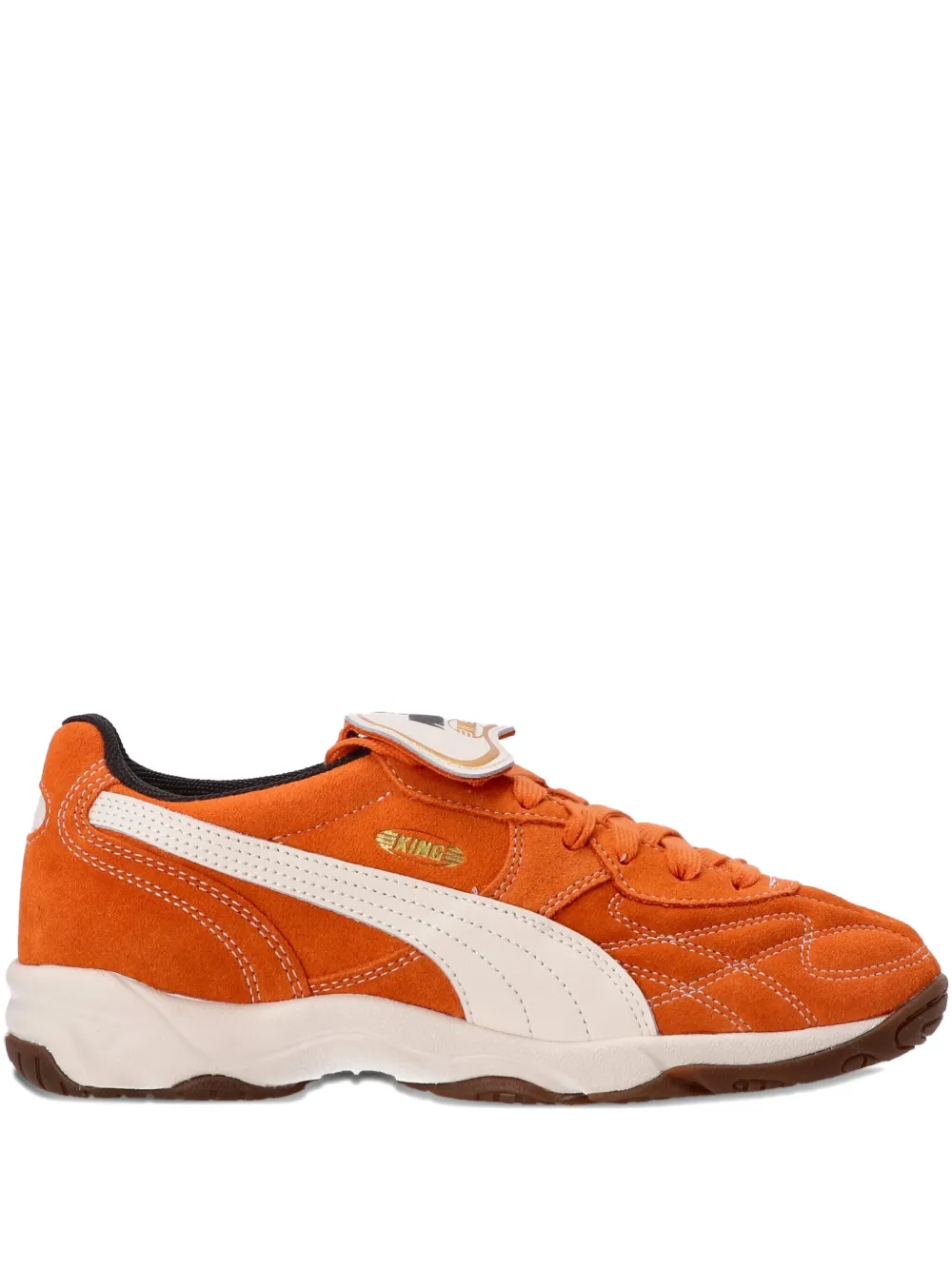 PUMA Indoor suede panelled sneakers Orange
