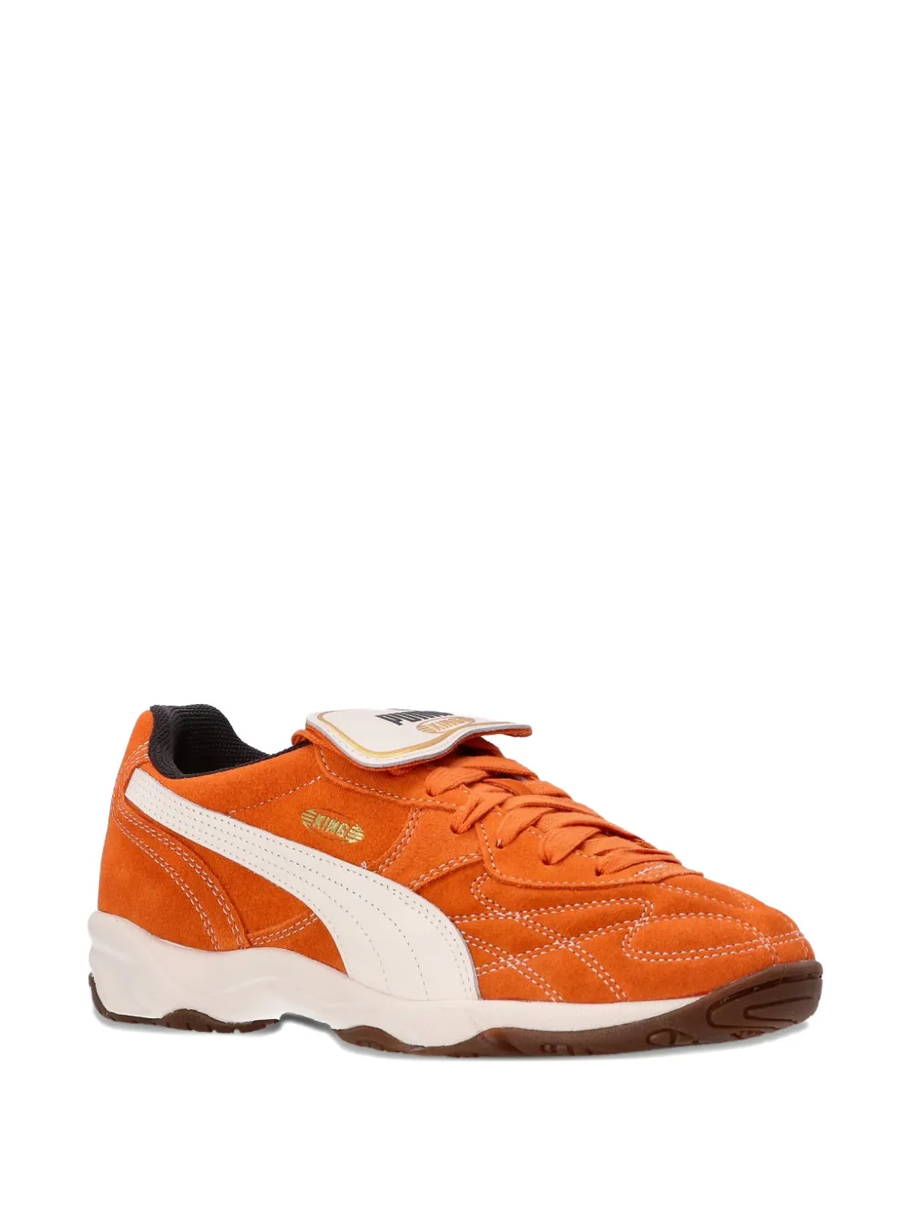 PUMA Indoor suède sneakers met vlakken Oranje