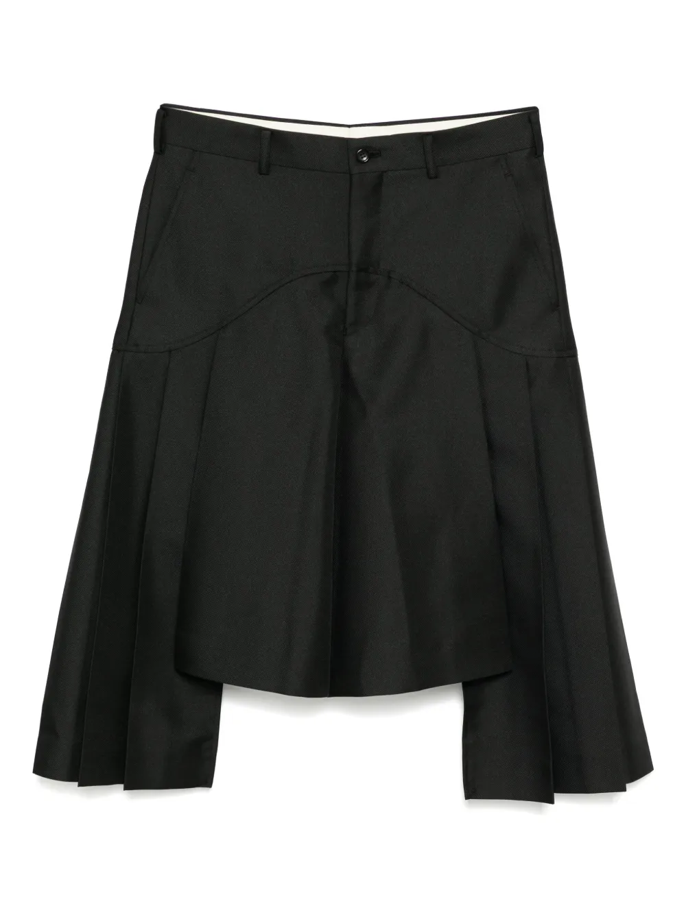 Comme des Garçons Homme Plus Geplooide shorts Zwart