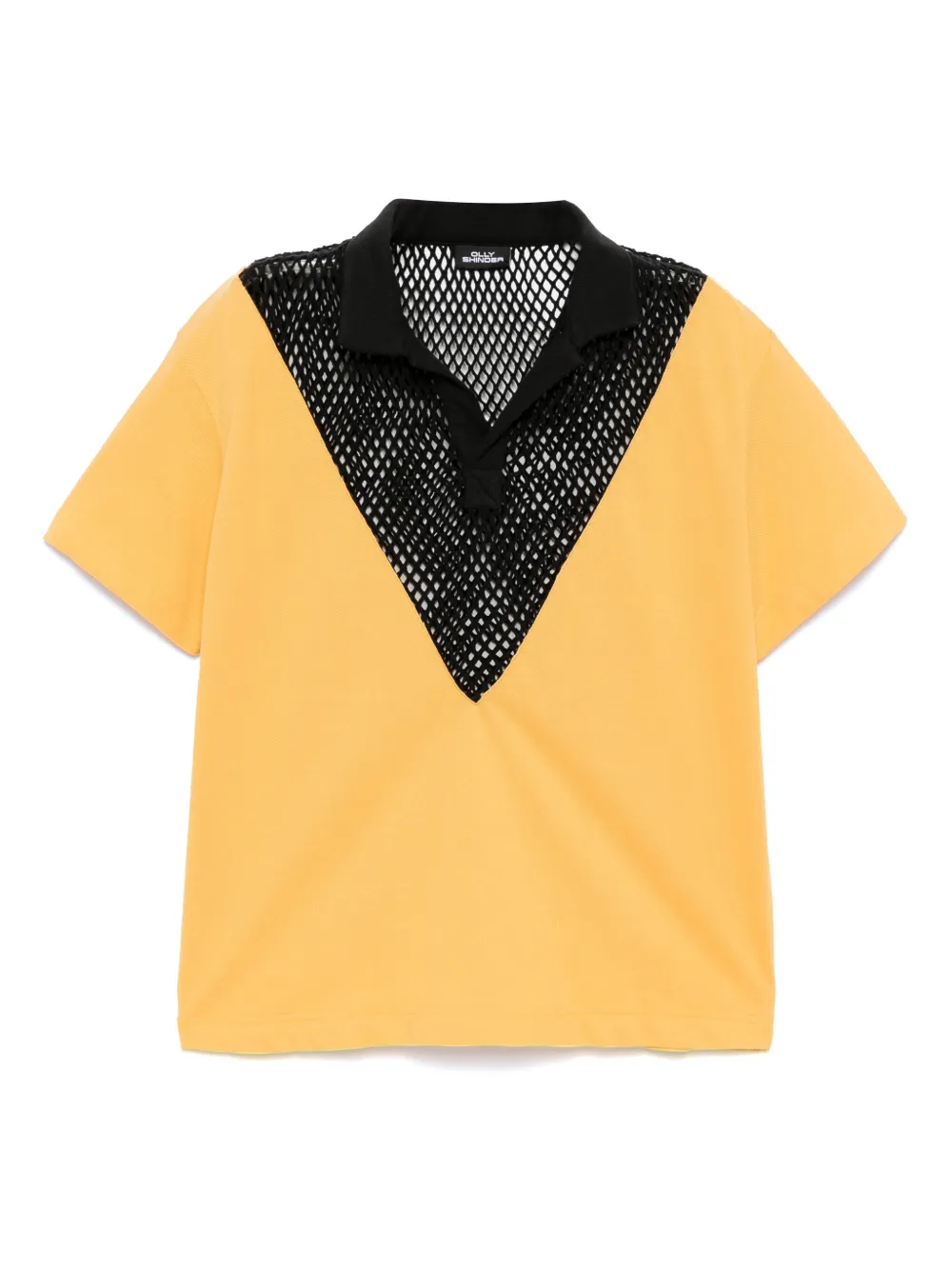 Olly Shinder playera tipo polo con encaje | amarillo | Image 1