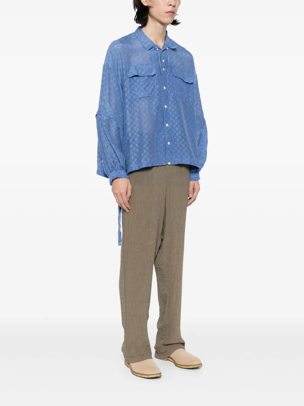Undercover long-sleeve shirt Blauw