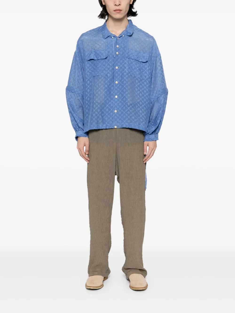 Undercover long-sleeve shirt - Blauw