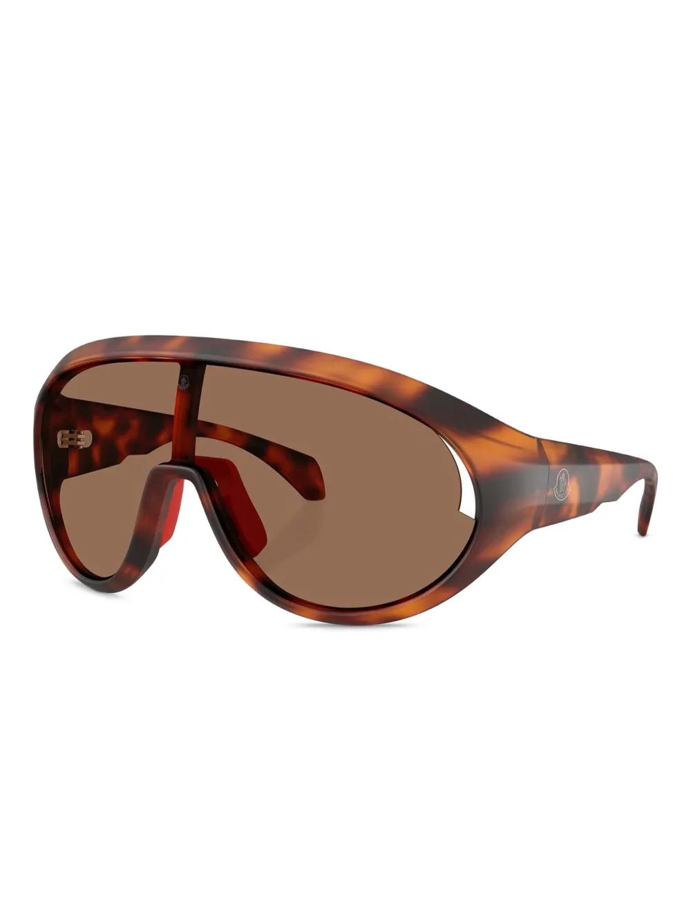 Moncler Eyewear Zonnebril met oversized montuur Bruin