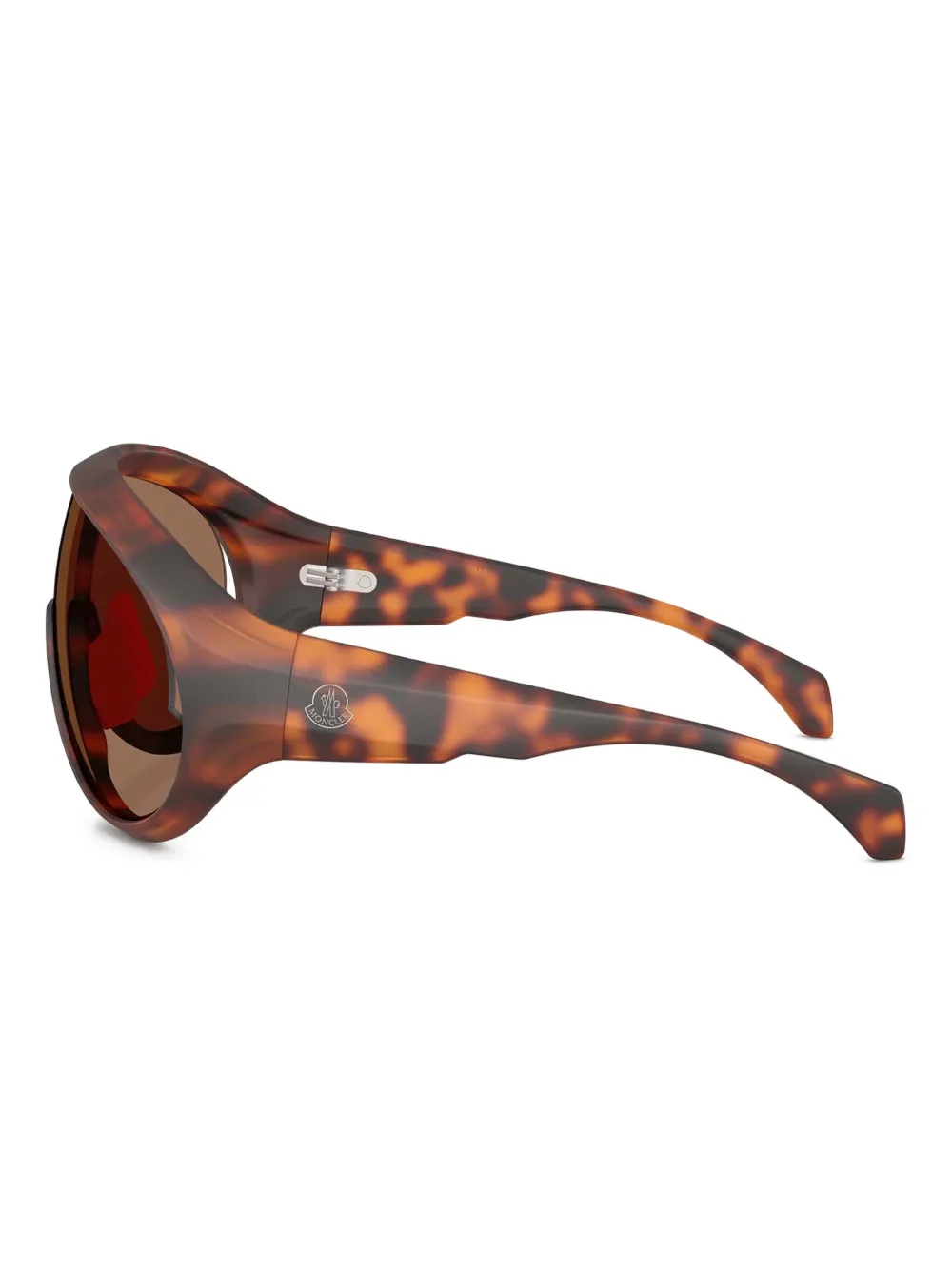 Moncler Eyewear Zonnebril met oversized montuur Bruin