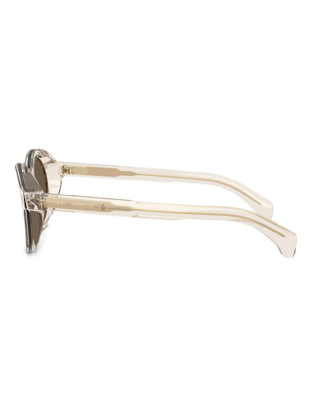 Moncler Eyewear Aurone zonnebril met rond montuur Beige