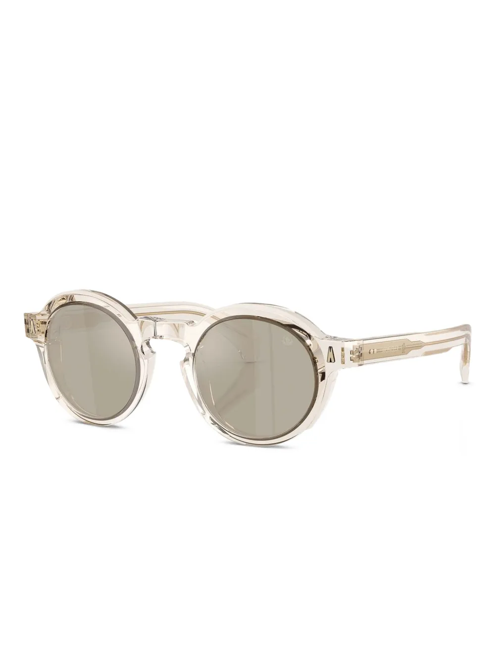 Moncler Eyewear Aurone zonnebril met rond montuur Beige