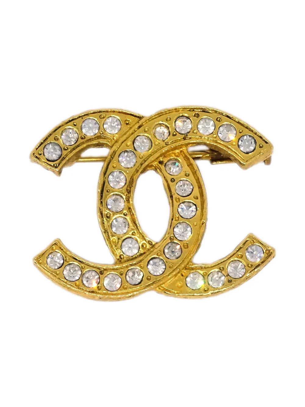 Pre-owned Chanel 1990-2000s Cc Logo Brooch