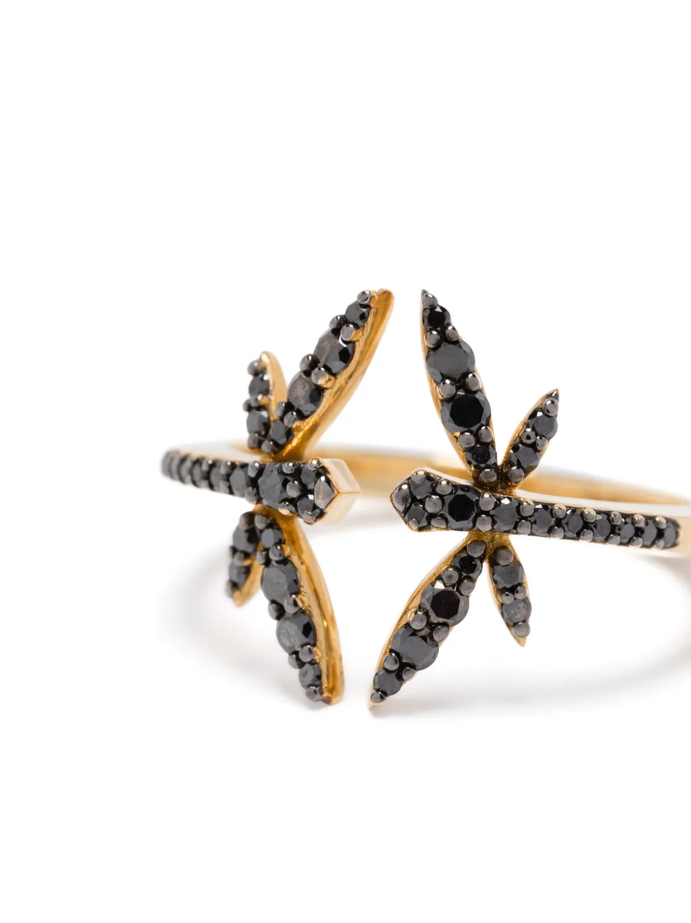  Anapsara 18k Gold Dragonfly-motif Diamond Ring 