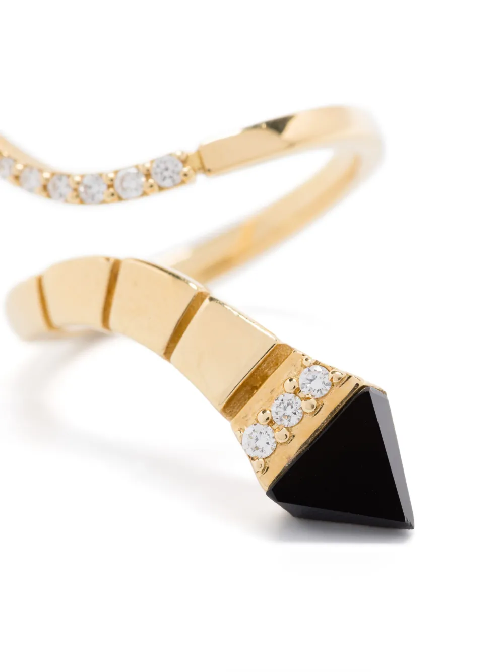  Anapsara 18k Rose Gold Temptation Diamond And Onyx Ring 