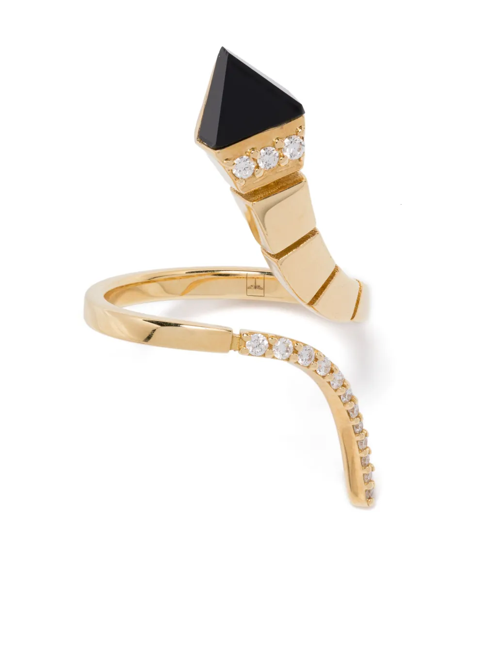 Anapsara 18K rose gold Temptation diamond and onyx ring - ゴールドトーン Anapsara 18K rose gold Temptation diamond and onyx ring - ゴールドトーン