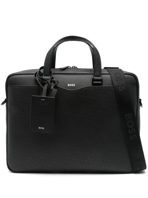 BOSS leather laptop bag