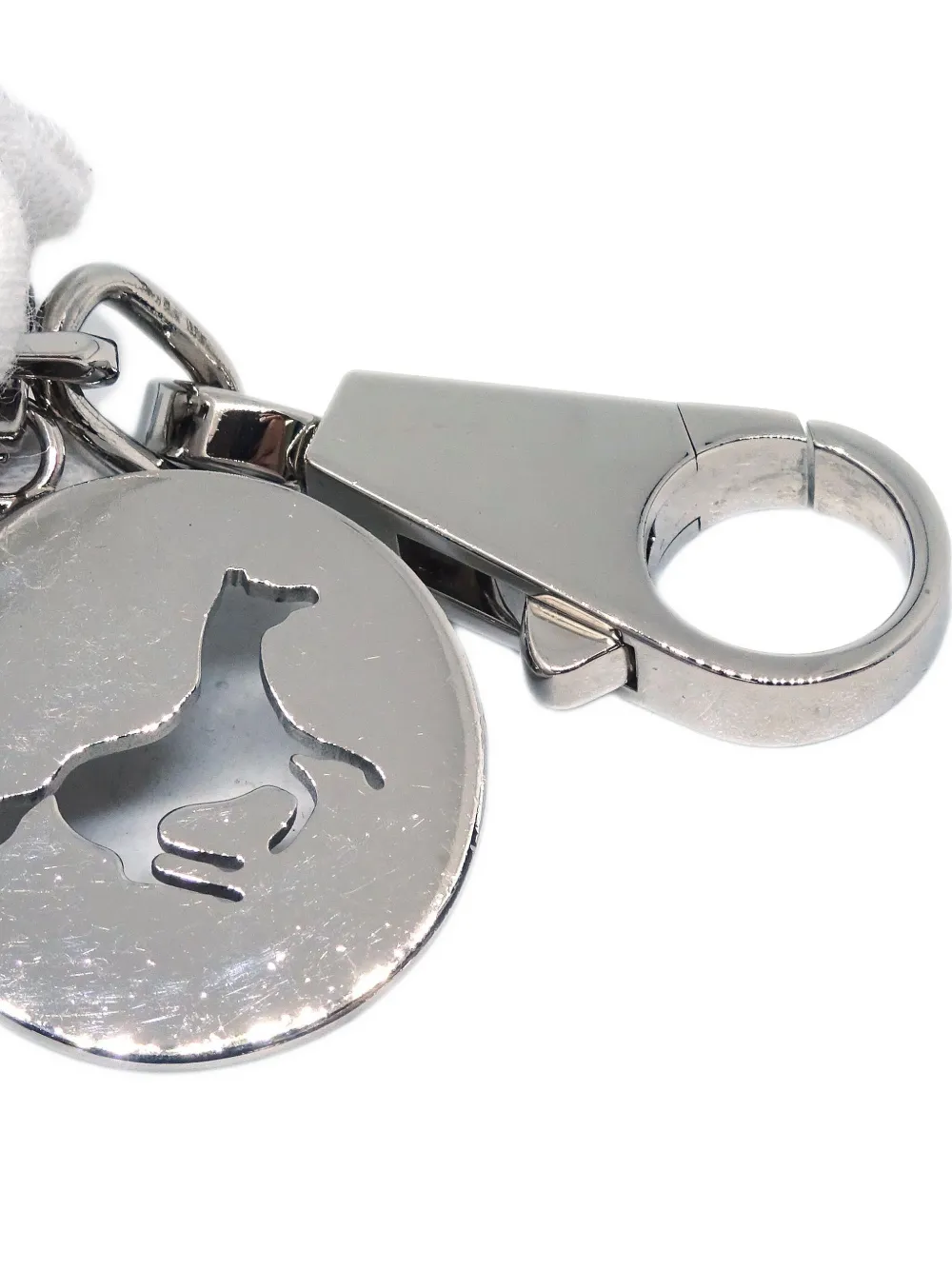 Pre-owned Hermes 1990-2000's Amulet Bull Lock Key Holder Bag Charm