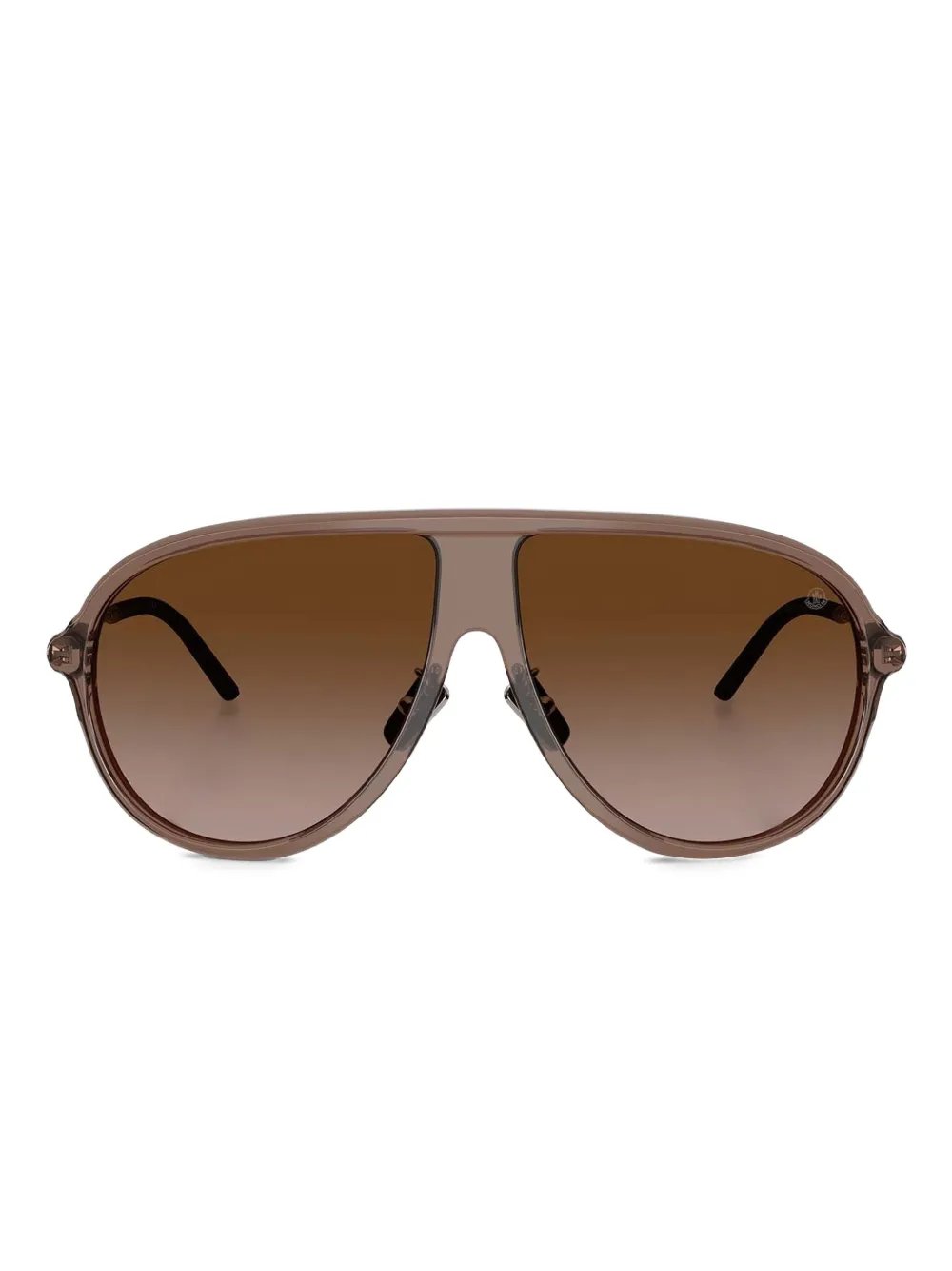 Moncler Eyewear Glyde pilot-frame shield sunglasses · 61