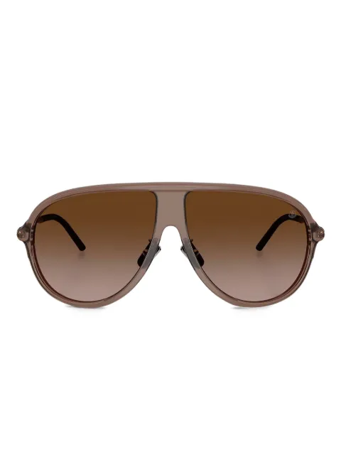 Moncler Eyewear Glyde pilot-frame shield sunglasses