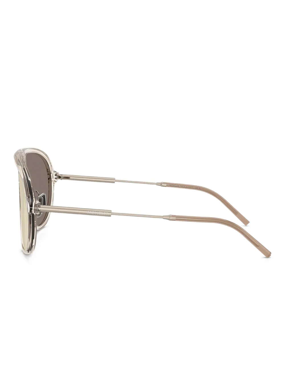 Moncler Eyewear Zonnebril met doorzichtig montuur Wit