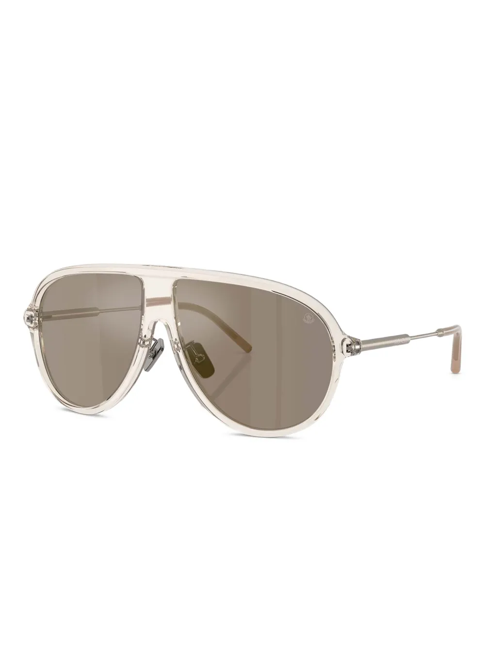 Moncler Eyewear Zonnebril met doorzichtig montuur Wit