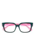 Face À Face Offset 2 two-tone square glasses - Pink