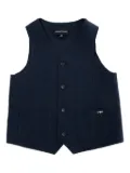 Emporio Armani Kids textured waistcoat - Blue
