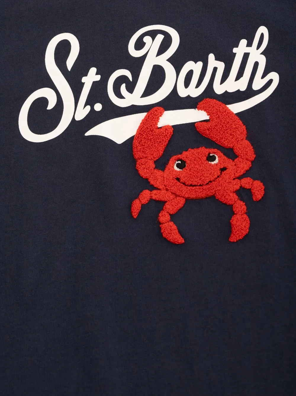 MC2 Saint Barth Kids T-shirt met logoprint Blauw