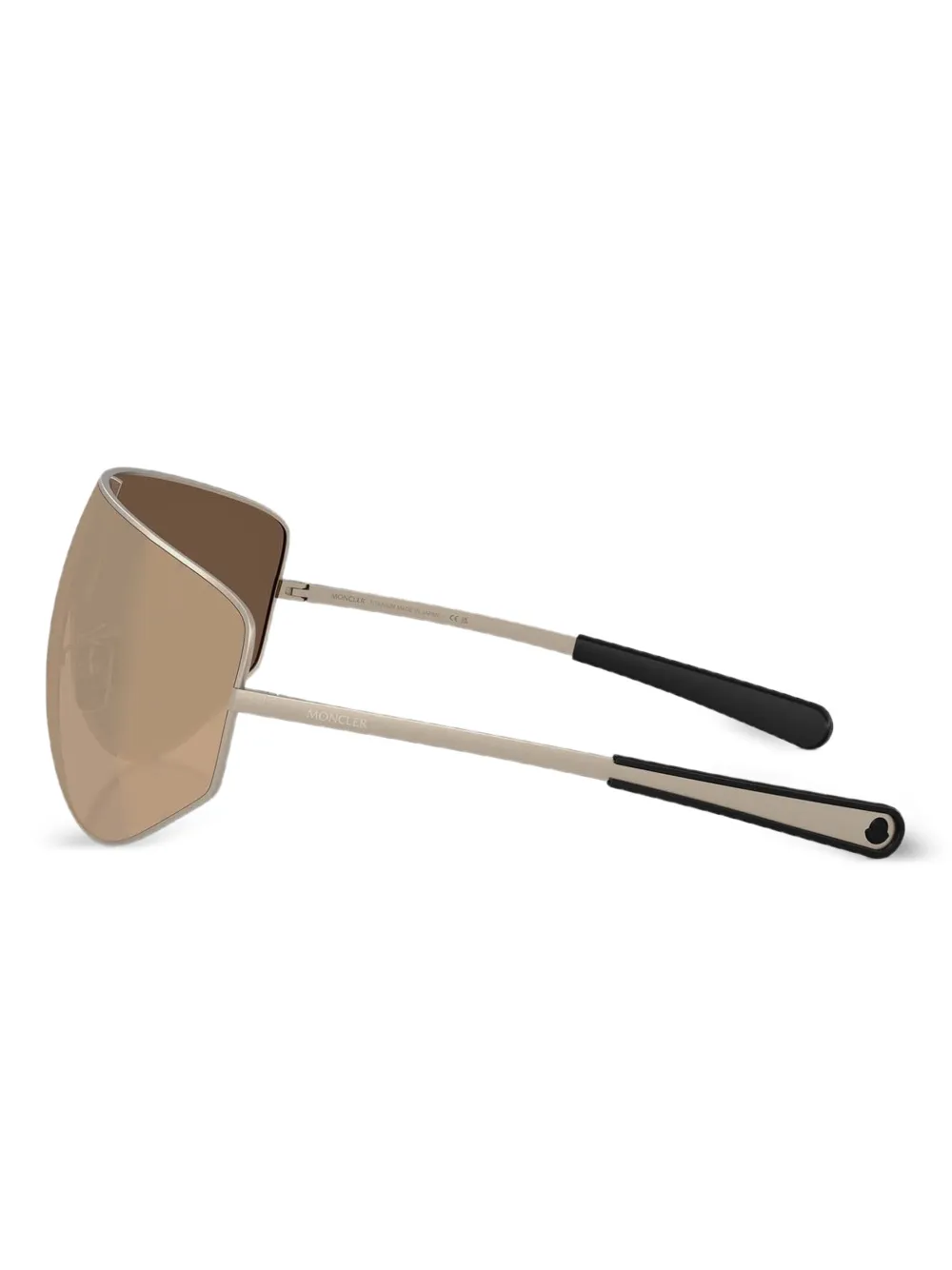Moncler Eyewear Tanium zonnebril met geometrisch montuur Grijs