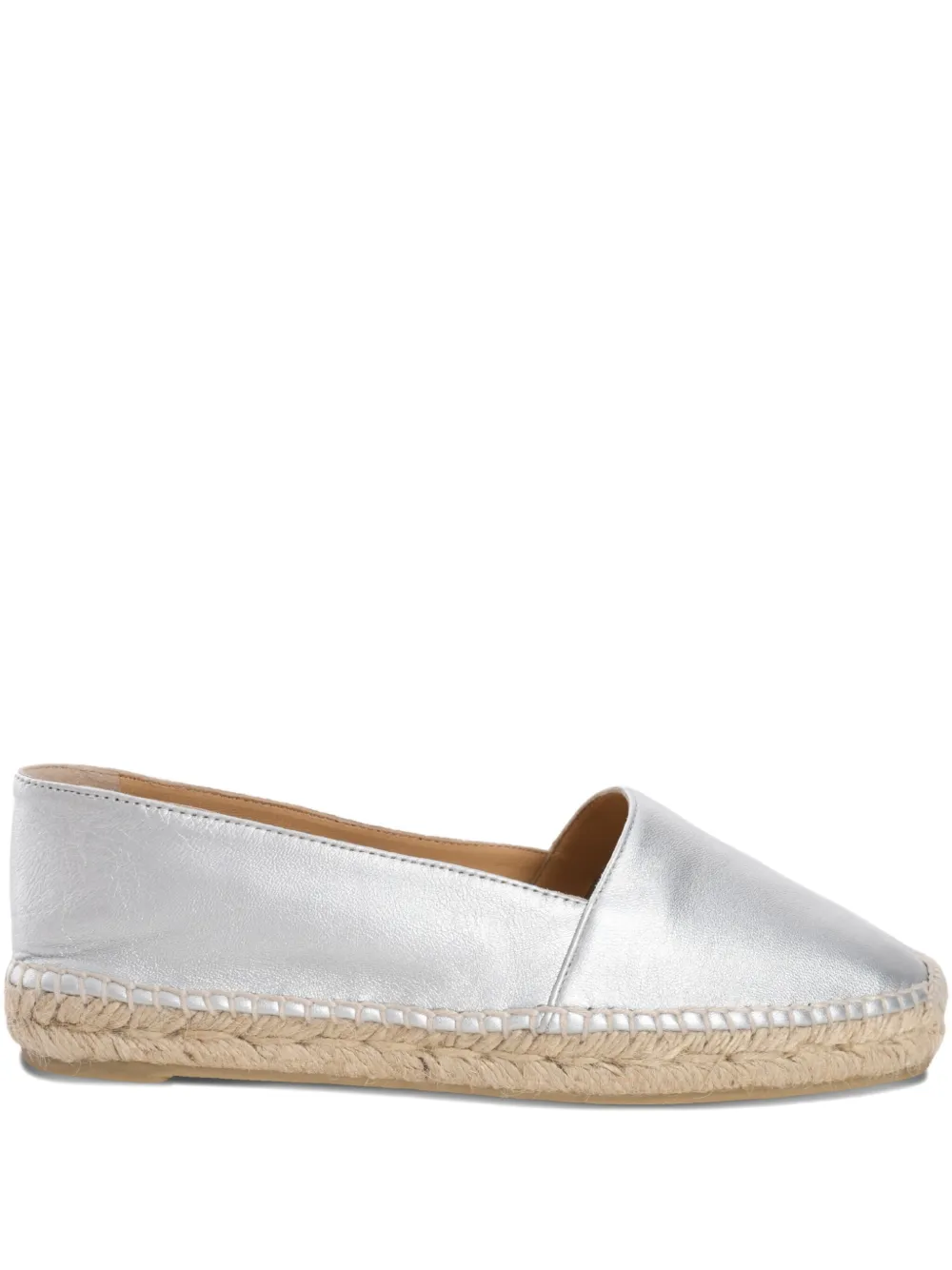 Castañer Kenda metallic leather espadrilles Silver