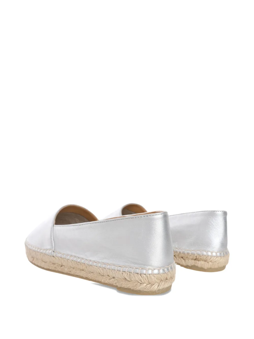 Castañer Kenda metallic leather espadrilles Silver