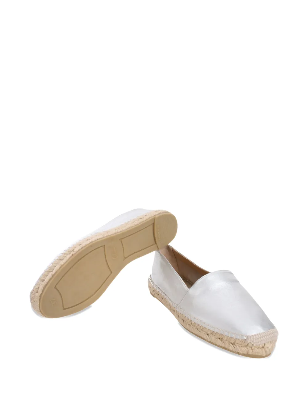 Castañer Kenda metallic leather espadrilles Silver