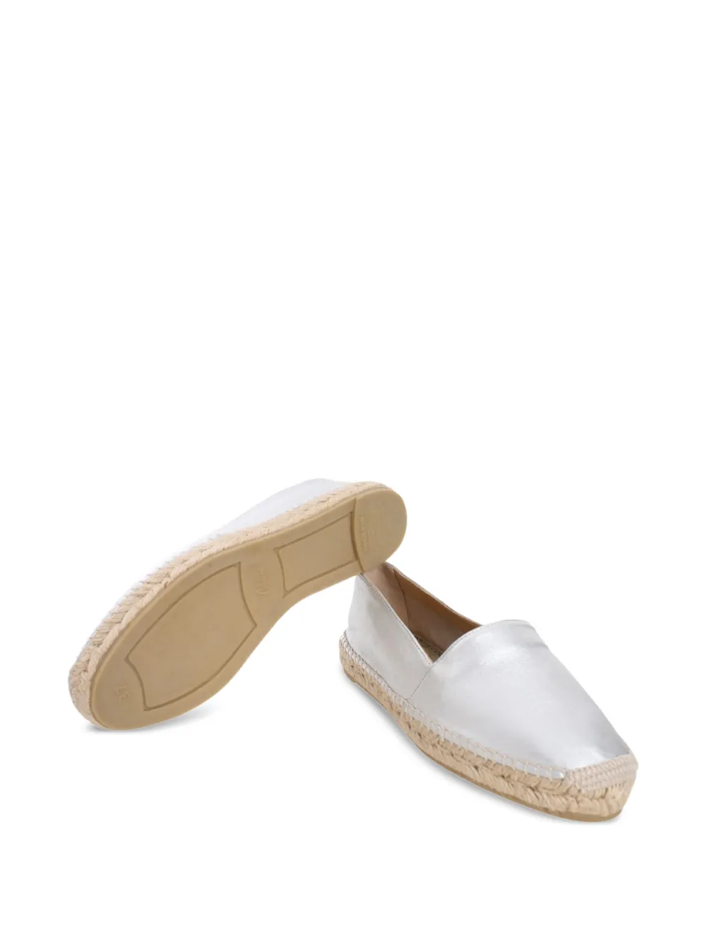 Castañer Kenda metallic leather espadrilles Zilver