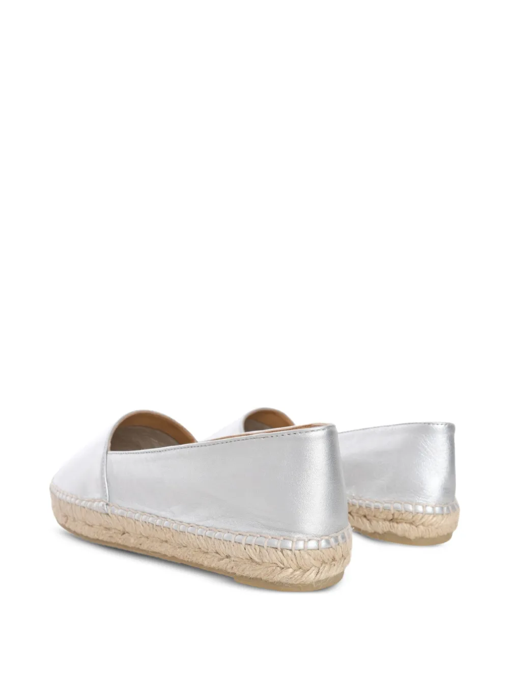 Castañer Kenda metallic leather espadrilles Zilver