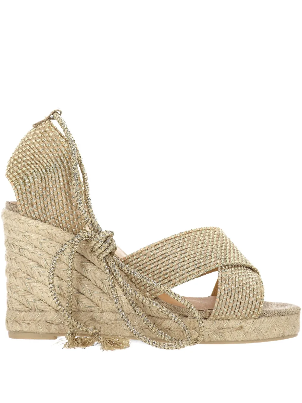 Castañer 90mm jute wedge sandals Neutrals
