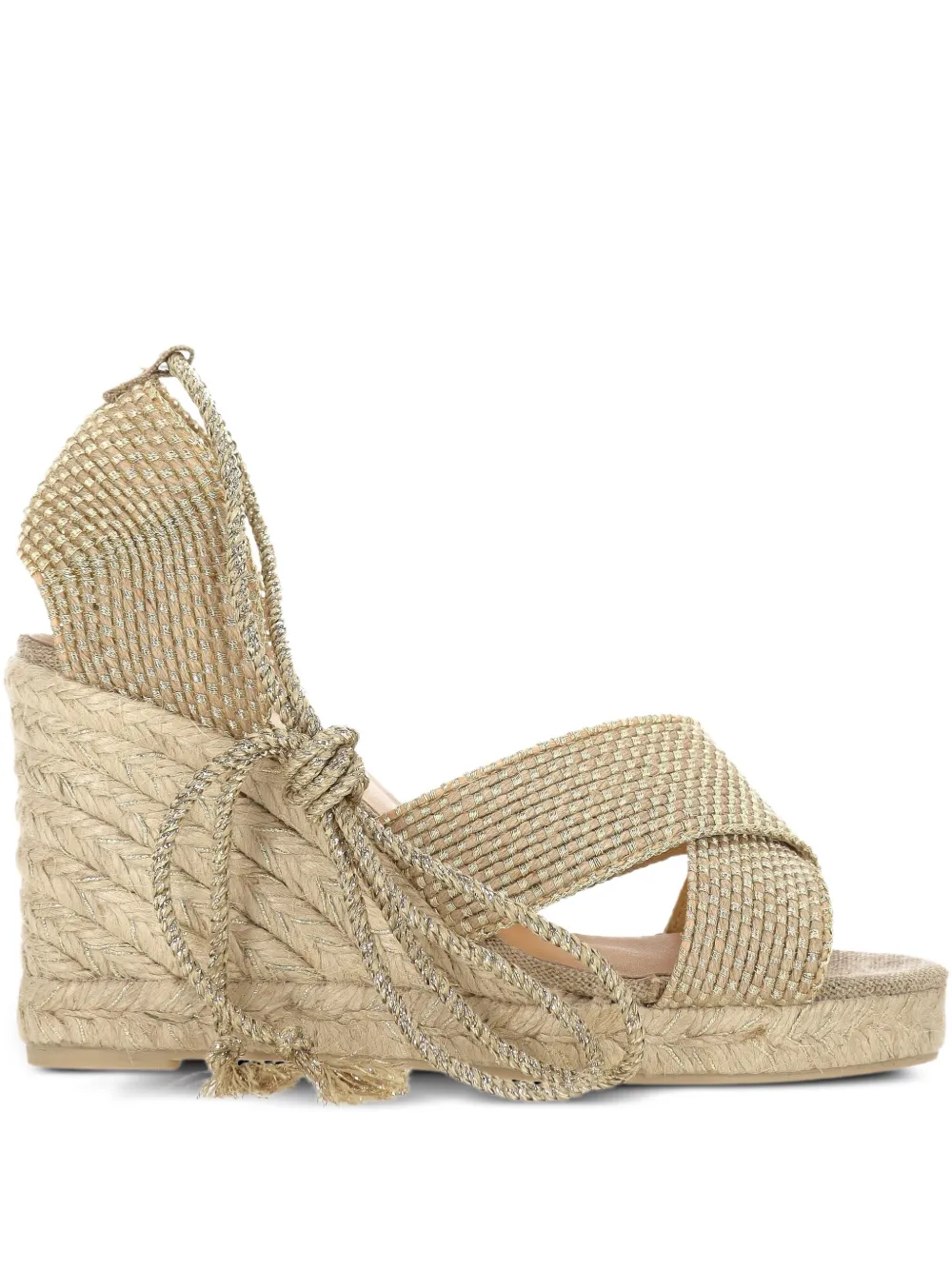 Castañer 90mm jute wedge sandals Neutrals