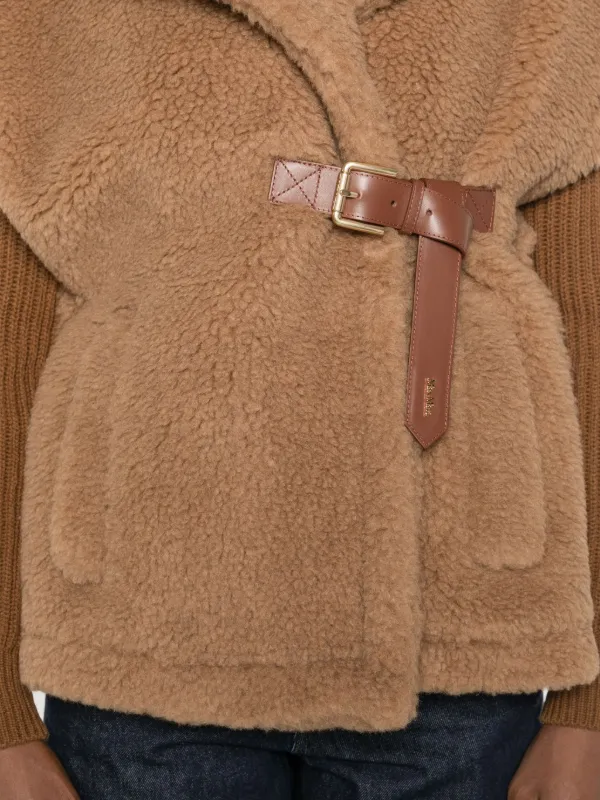 【最終値下げ】Max Mara Abavo エコファージャケット M Max Mara New Abavo faux-fur Cape Jacket | Brown | FARFETCH