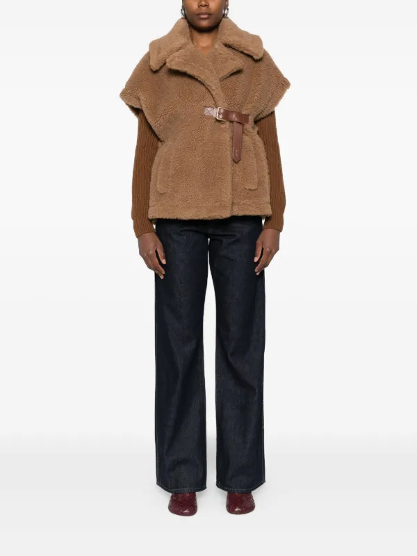 Max Mara New Abavo faux-fur Cape Jacket | Brown | FARFETCH