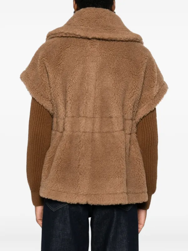 【最終値下げ】Max Mara Abavo エコファージャケット M Max Mara New Abavo faux-fur Cape Jacket | Brown | FARFETCH
