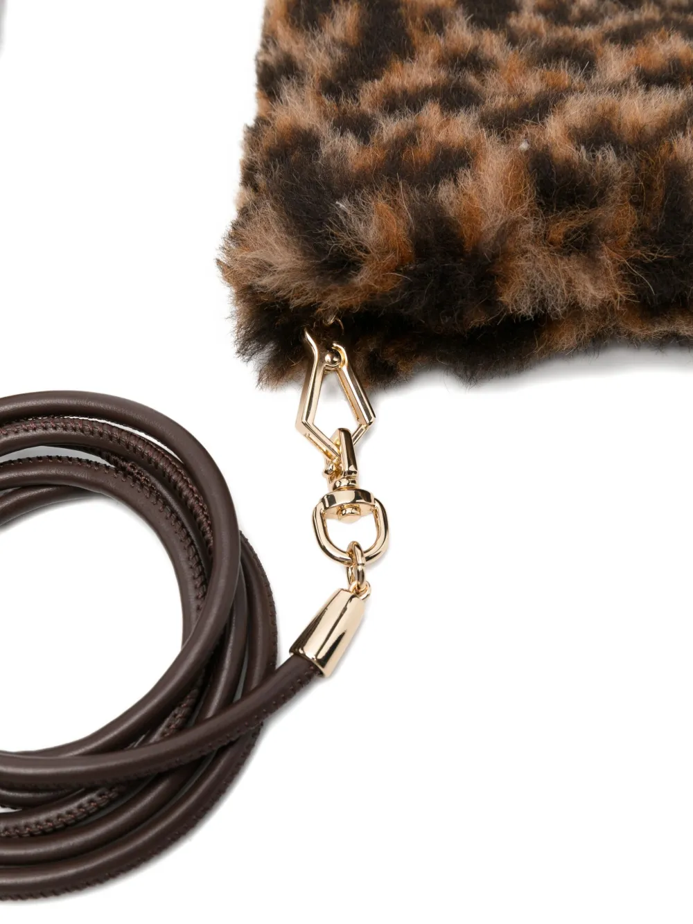 Max Mara Ombrat wanten met luipaardprint Bruin