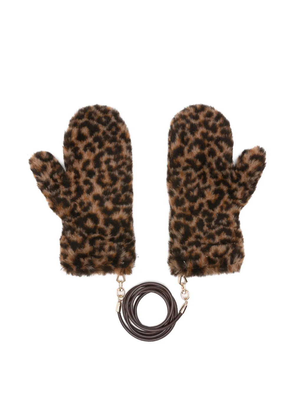 Max Mara Ombrat leopard-pattern mittens | marron | Image 1