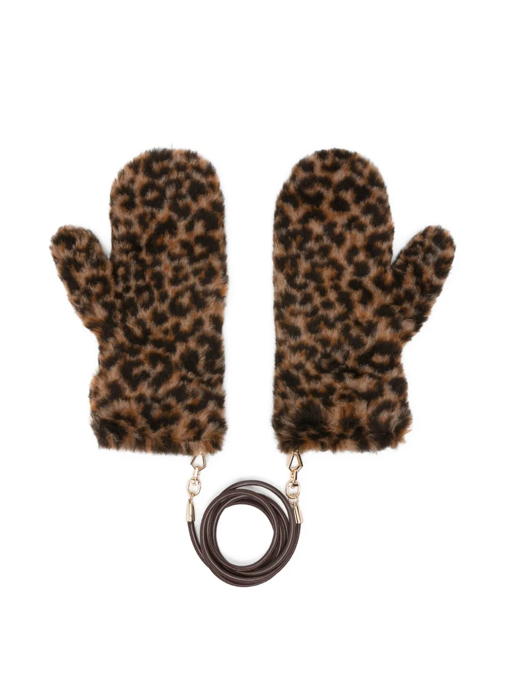 Max Mara Ombrat leopard-pattern mittens | Image 2