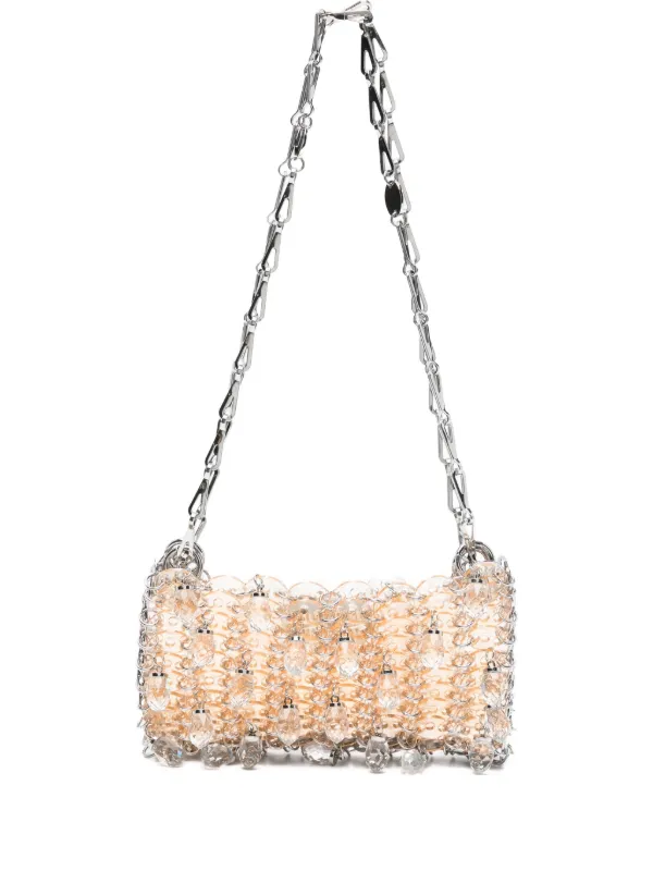 Rabanne Paco 1969 Disc-charm Chain Shoulder Bag in White