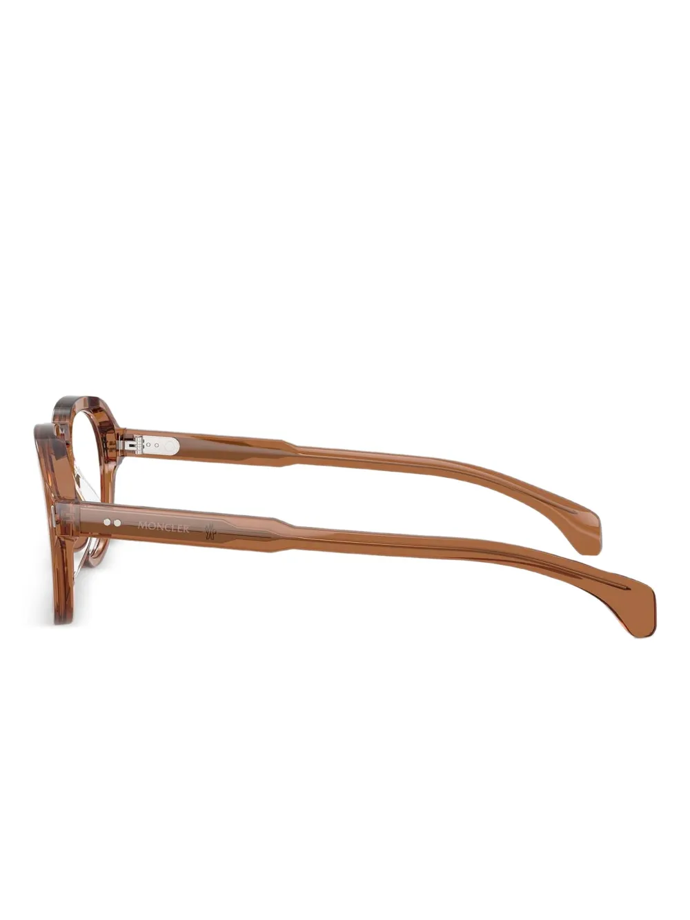 Moncler Eyewear Bril met rond montuur Oranje