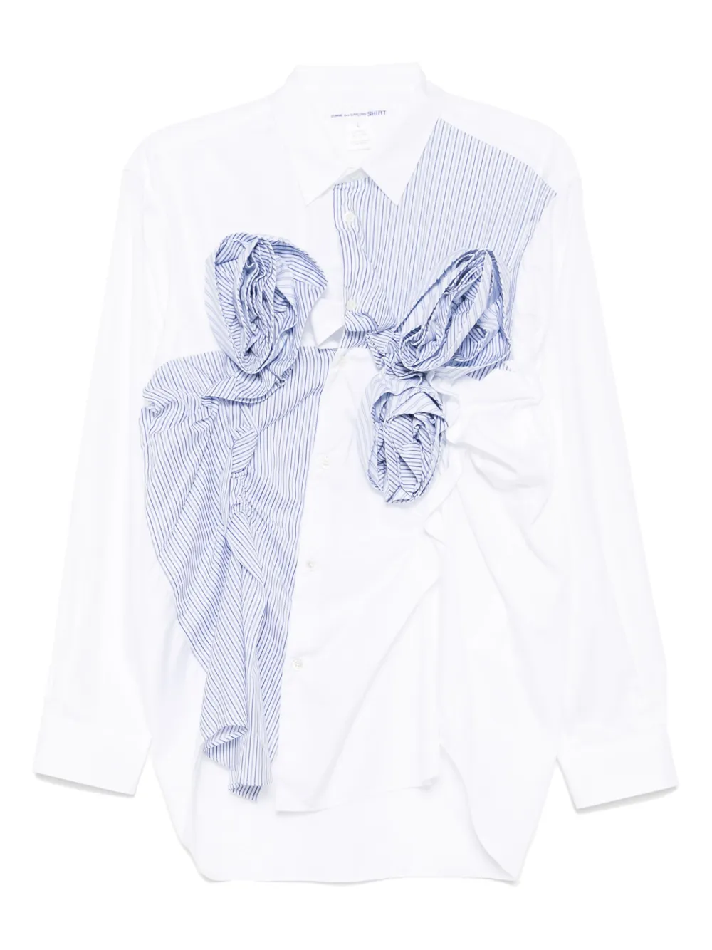 Comme Des Garçons Shirt Hemd mit gestreiften Rose - Weiß