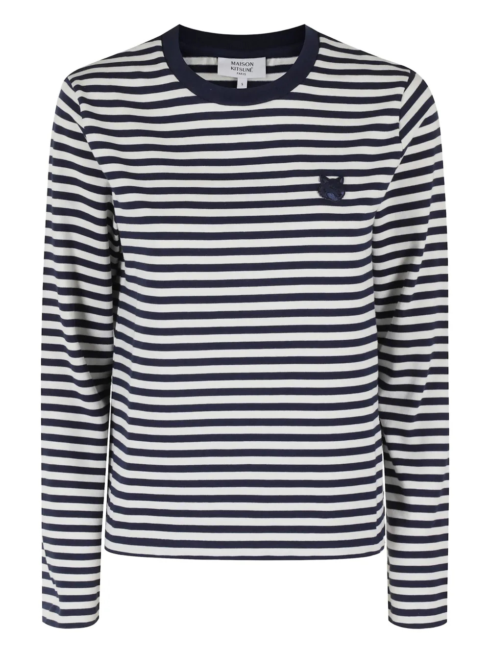 Maison Kitsuné Gestreept T-shirt Blauw