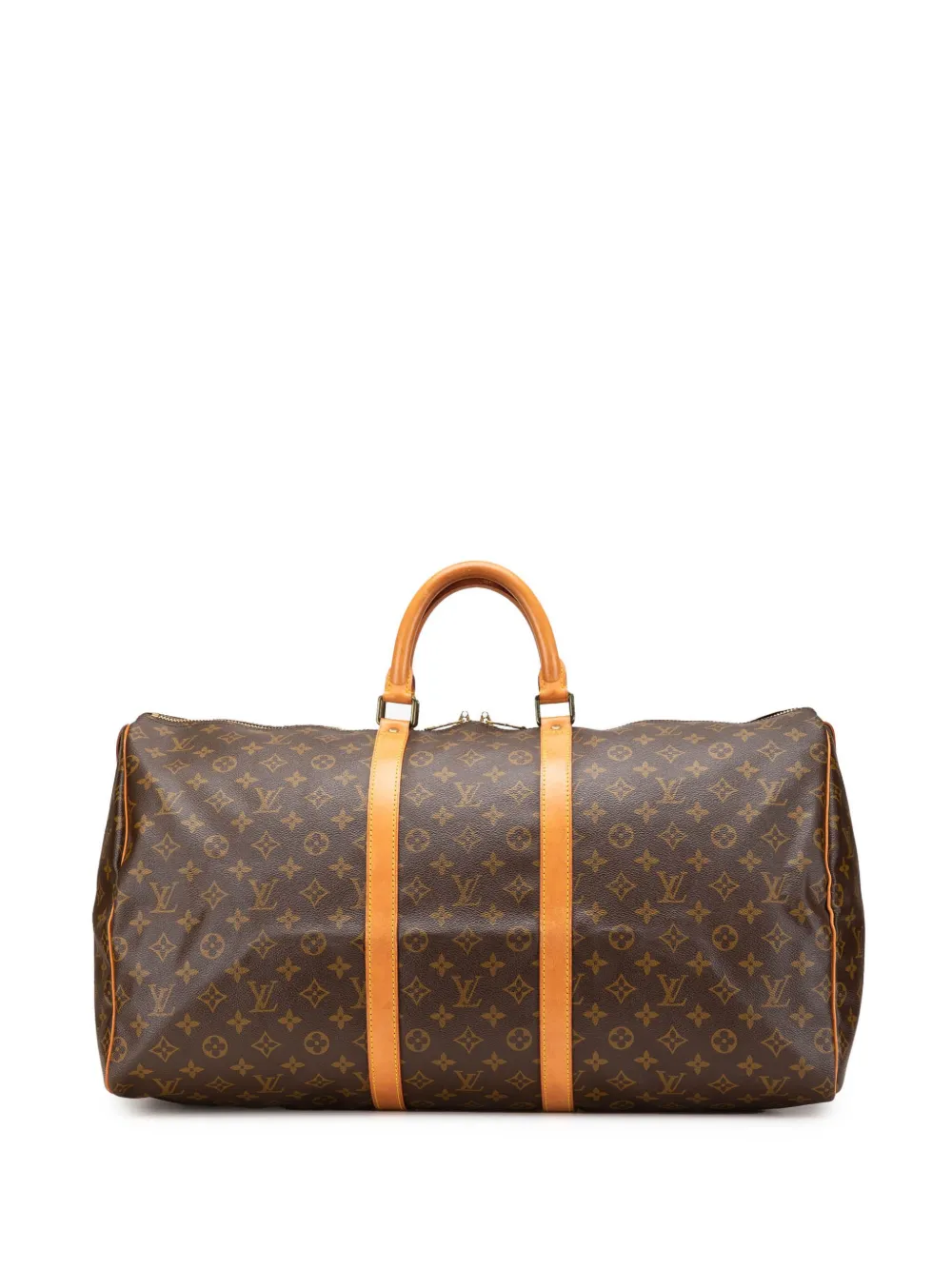 Louis Vuitton Pre-Owned 1988 モノグラム キーポル 55 ボストンバッグ - ブラウン Louis Vuitton Pre-Owned 1988 モノグラム キーポル 55 ボストンバッグ - ブラウン