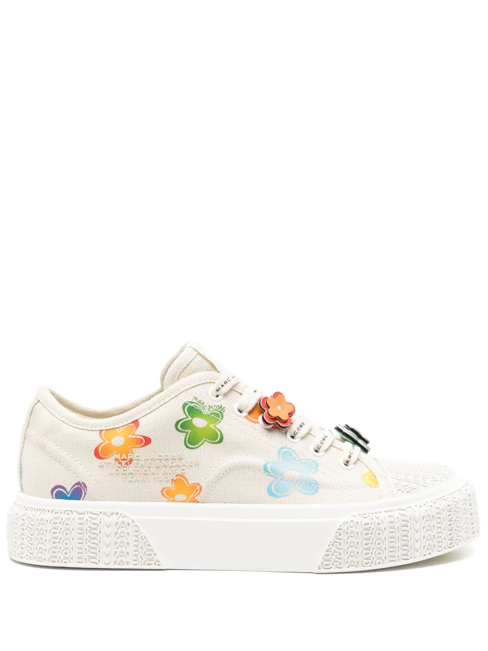 Marc Jacobs The Floral canvas low-top sneakers - ニュートラル Marc Jacobs The Floral canvas low-top sneakers - ニュートラル
