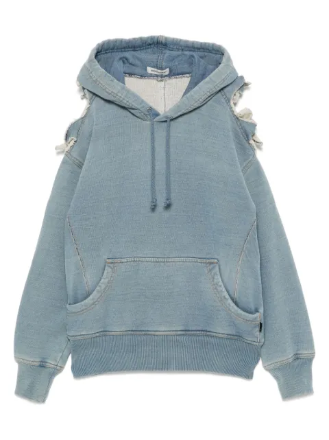 Undercover hoodie de mezclilla con efecto envejecido