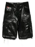 Martine Rose leather shorts - Black