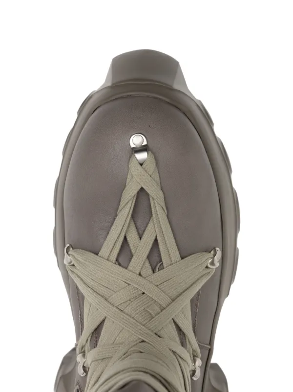 Rick Owens Mega Tractor Boots | Grey | FARFETCH