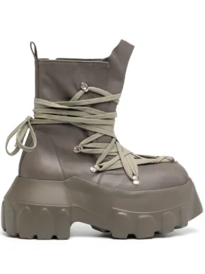 Rick Owens Lunar Mega Tractor Fur Boots | Grey | FARFETCH Rick Owens Lunar Mega Tractor Fur Boots | Grey | FARFETCH