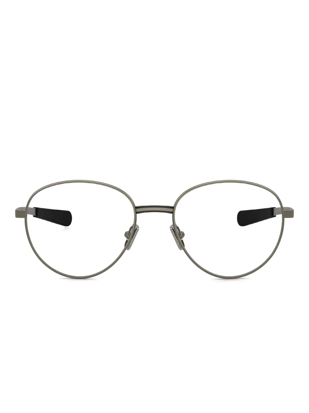 Moncler Oval-frame Glasses In Silver